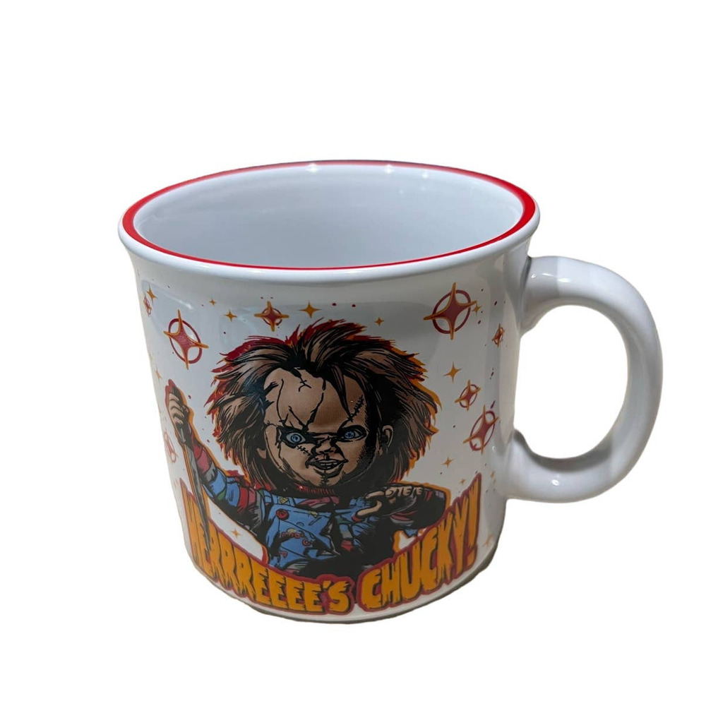 New 2023 Here's Chucky Doll Seed Of Halloween Horror Movie Coffee Mug Ceramic